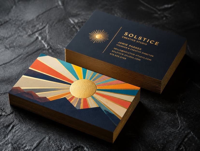 AI business card mockup