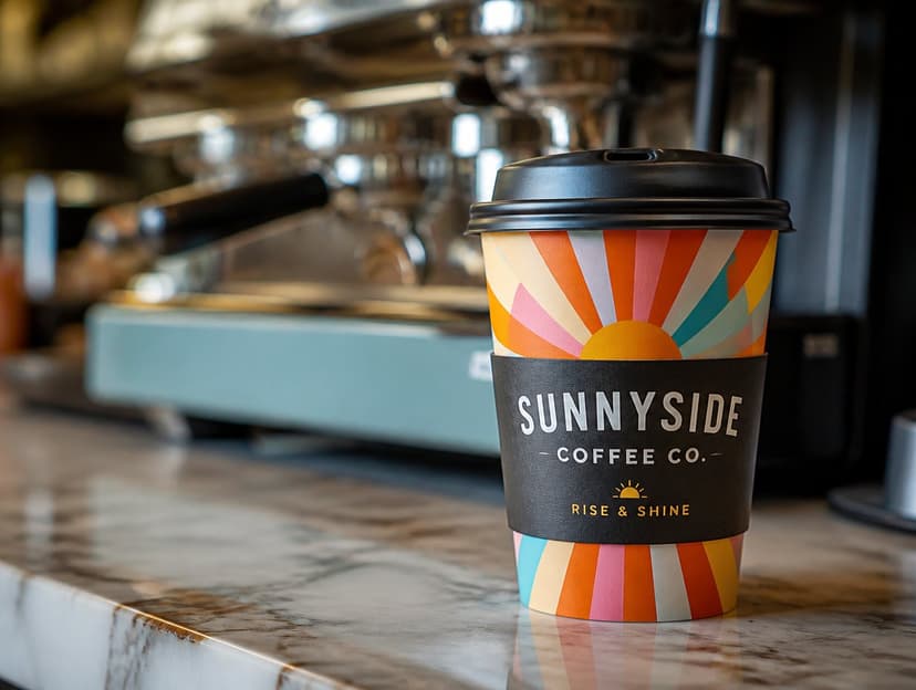 AI coffee cup mockup
