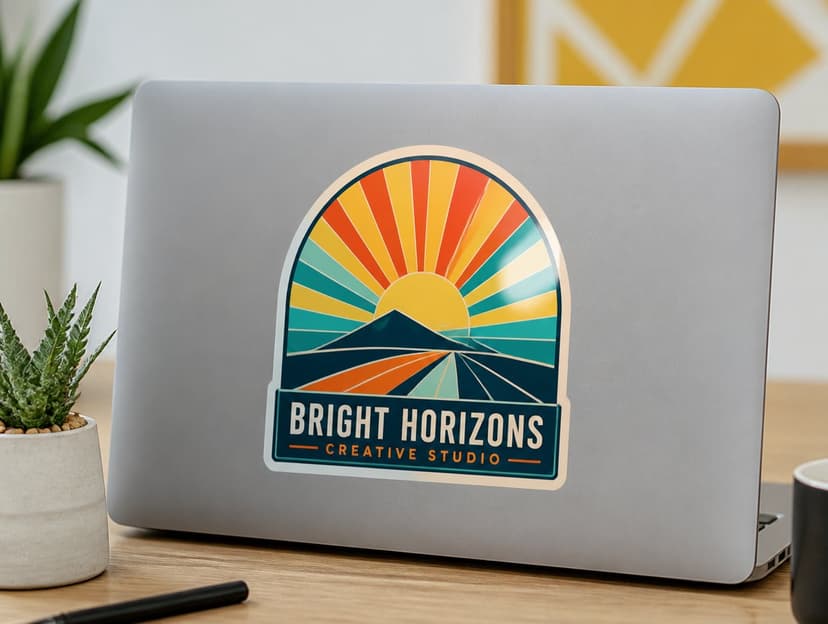 AI sticker mockup